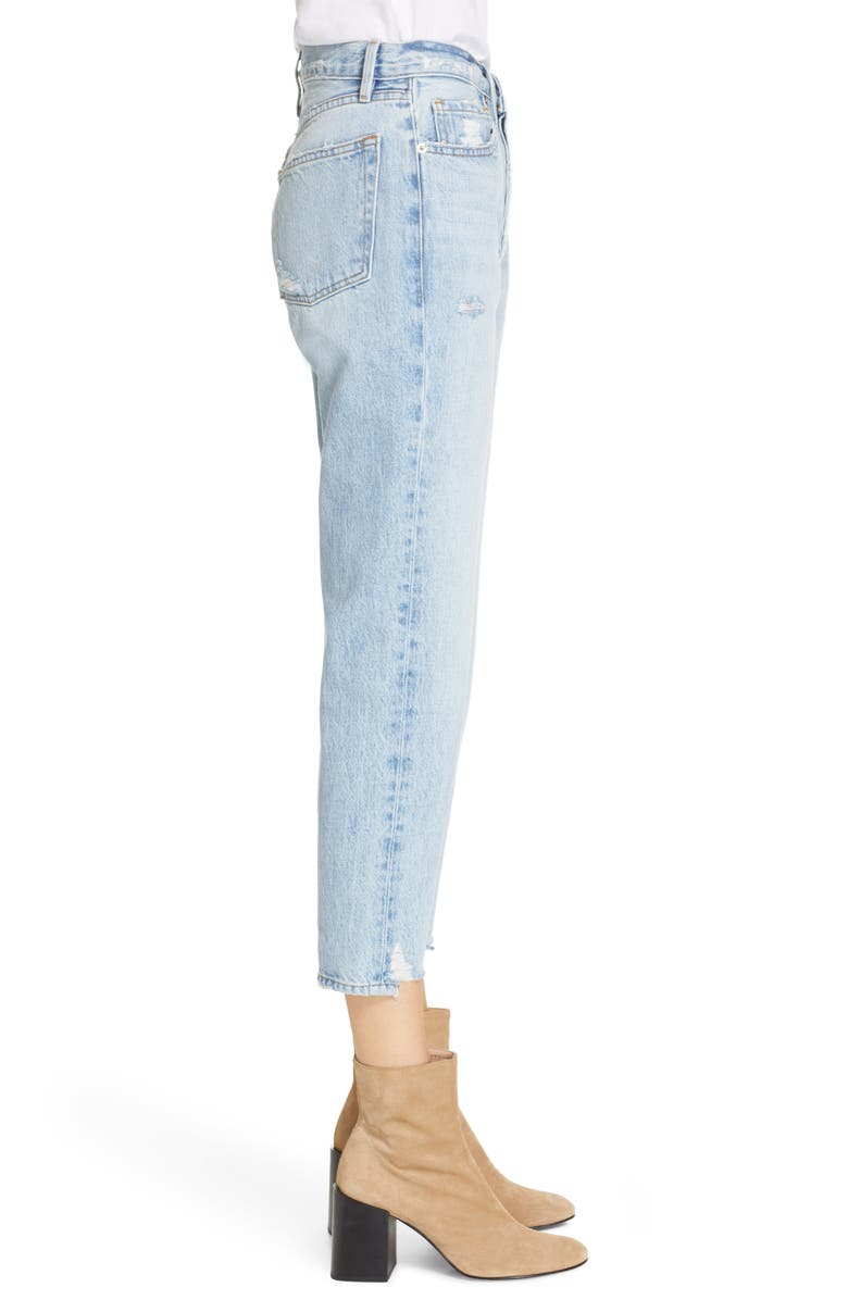 FRAME Le Original Ripped High Waist Crop Jeans, Alternate, color, Clash
