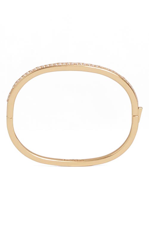 Reiss Myles Modern Cuff Bracelet In Gold Tone/clear Crystal