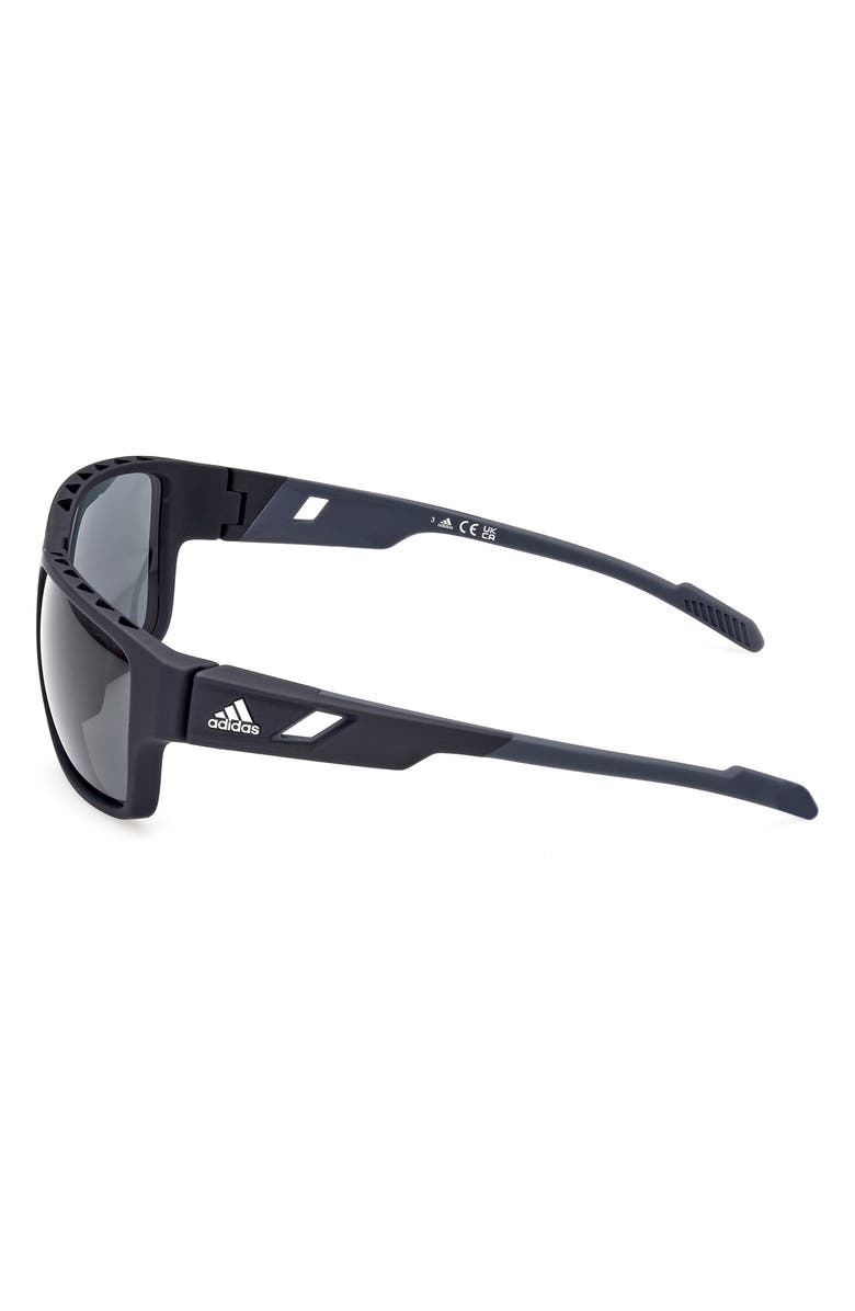 adidas 61mm Navigator Sunglasses, Alternate, color, Black / Smoke Polarized