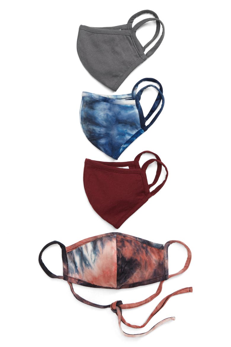 Assorted 4-Pack Adult Face Masks, Alternate, color, TIE-DYE PACK