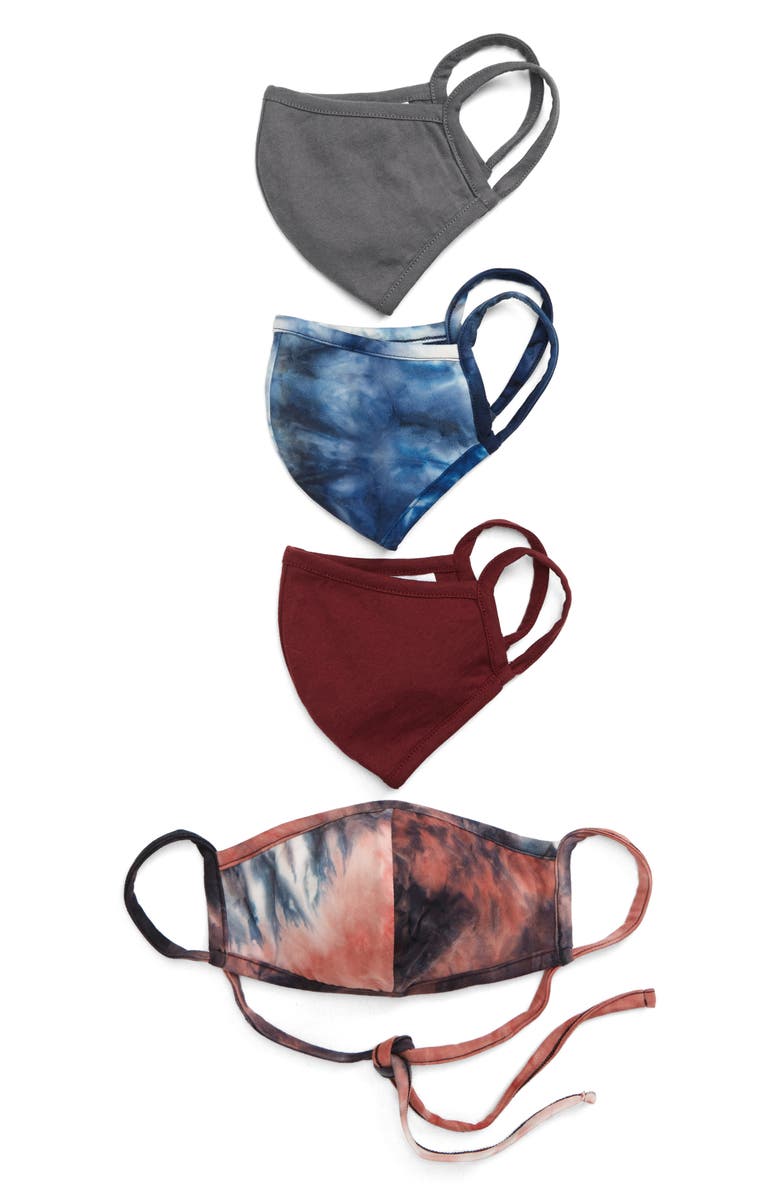 Nordstrom Assorted 4-Pack Adult Face Masks, Alternate, color,