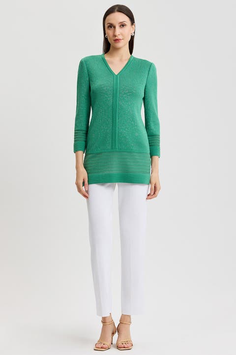 Classic Burnout Medallion Soft Knit Tunic