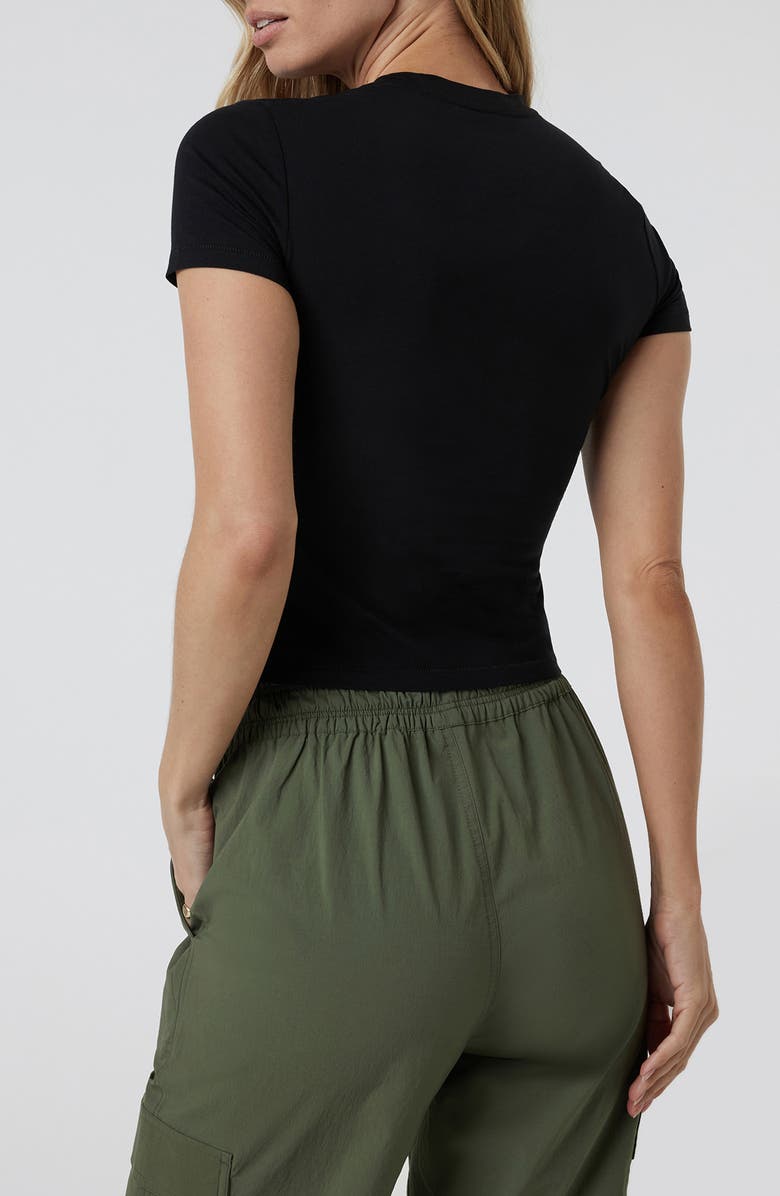 Vuori Feather Crop Baby Tee, Alternate, color, Black