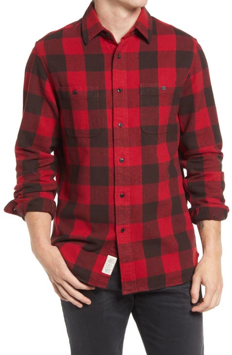 JON STAN NYC Red 2024 Flannel Button Down