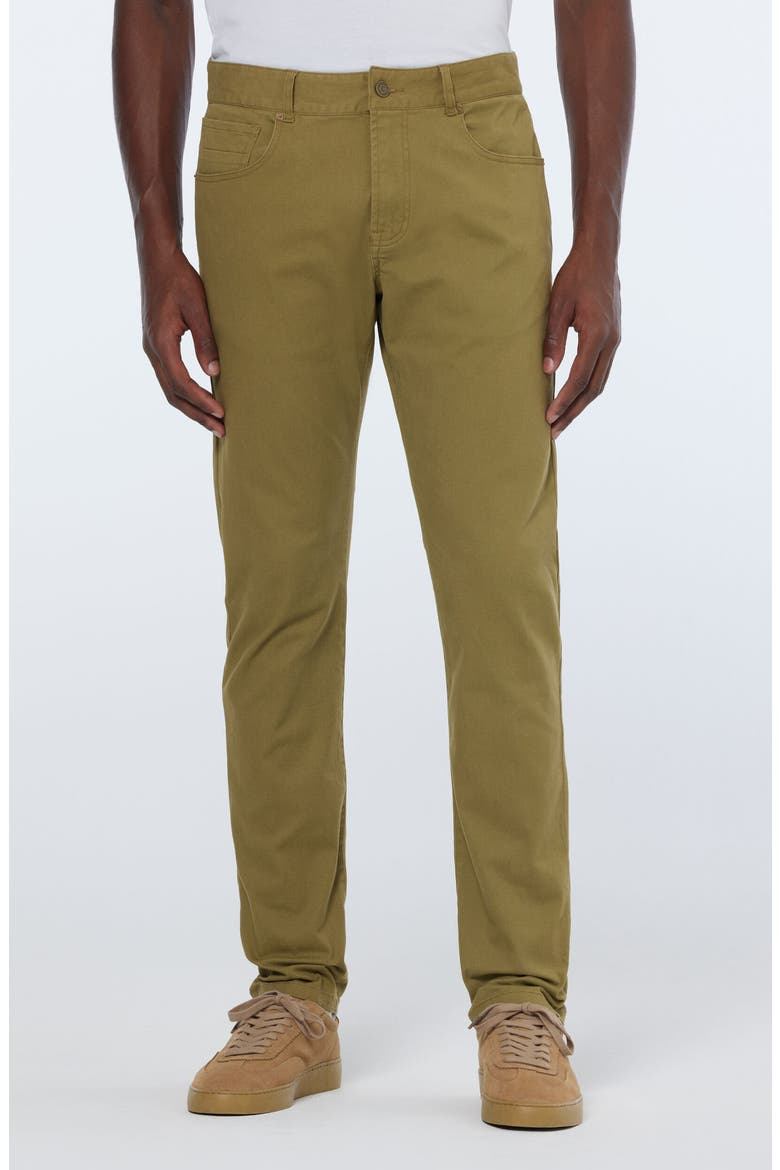 Ralston Slim Fit Five Pocket Stretch Twill Pants, Main, color, WASHED MILITARY