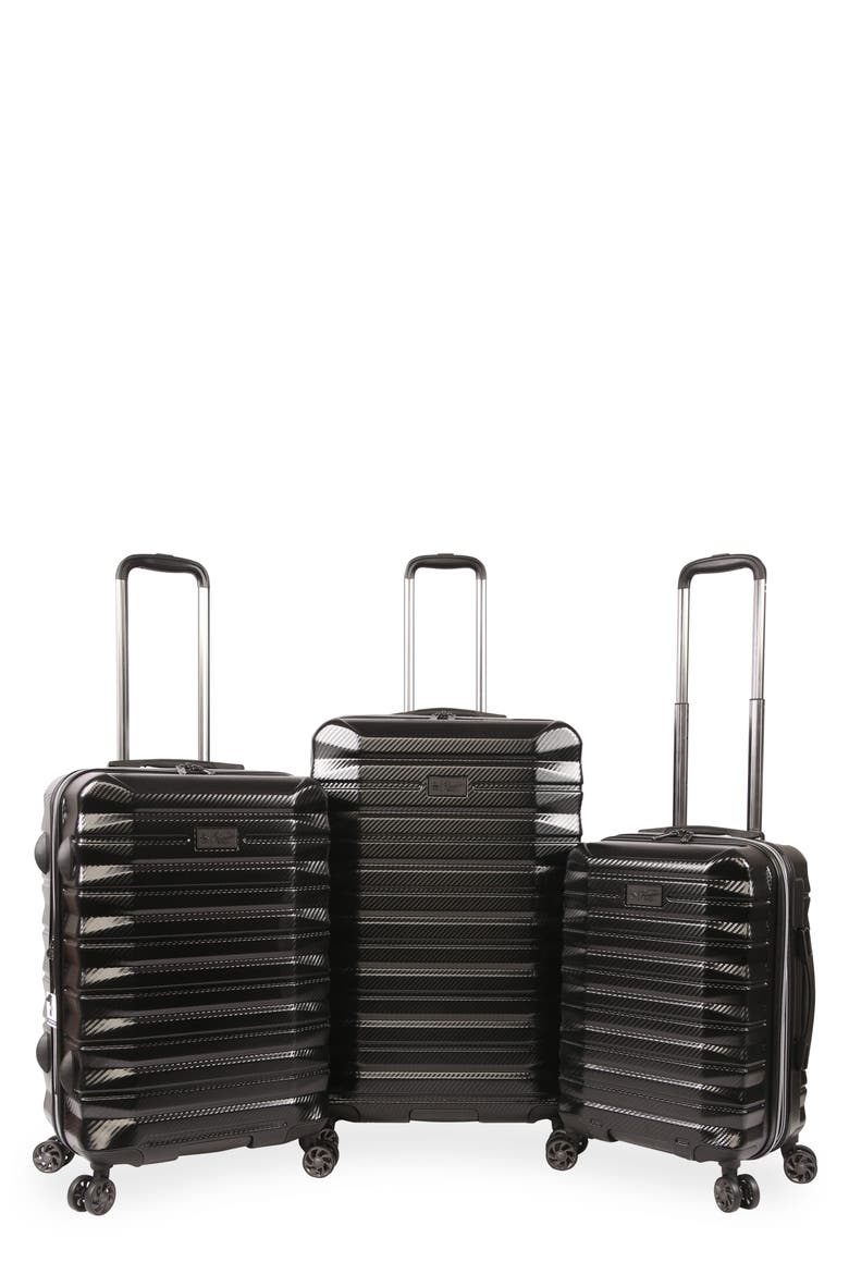 Brady 3-Piece Hardside Luggage Set, Main, color, BLACK