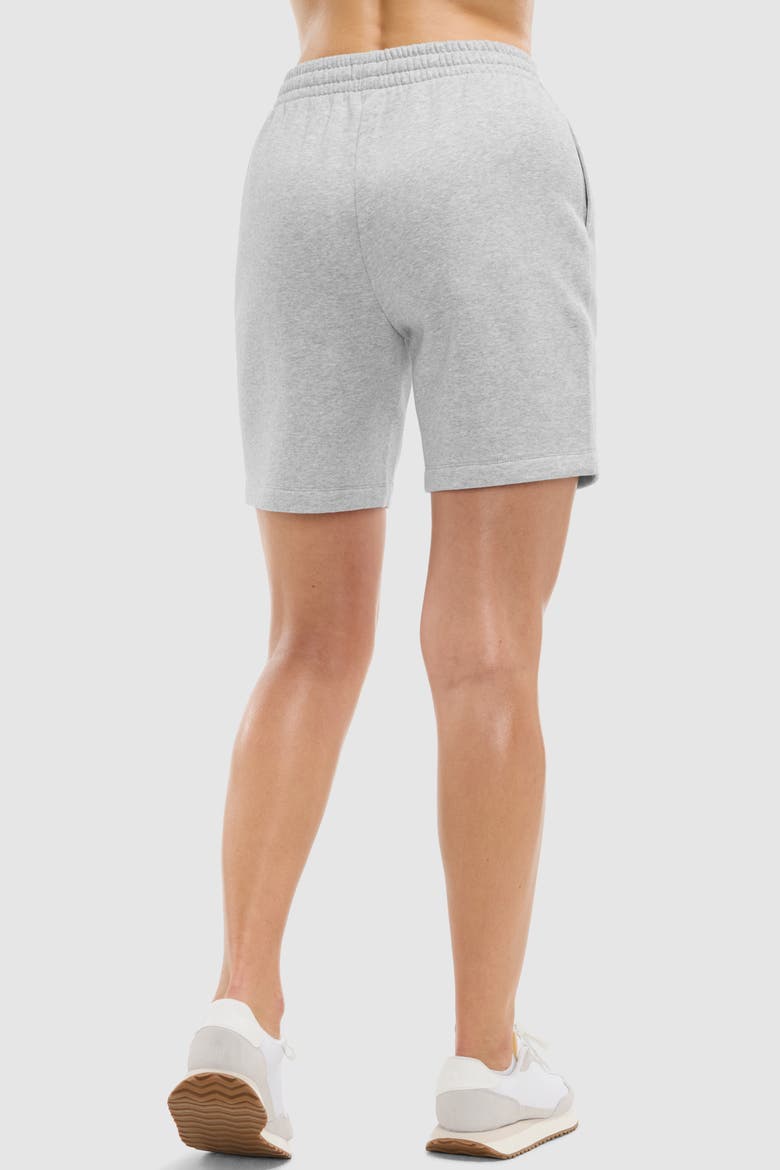 5 In Soft Fleece Sweatshort, Alternate, color, Heather Grey
