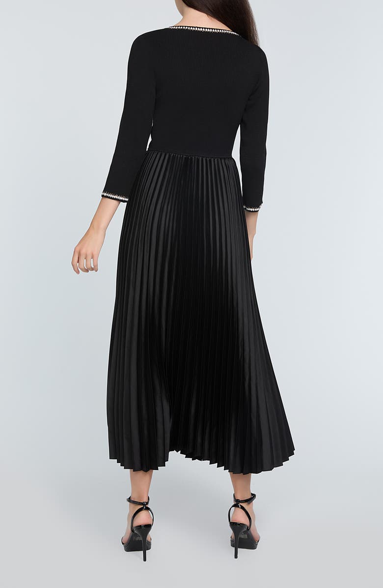 Elie Tahari The Mave Mixed Media Maxi Dress, Alternate, color,