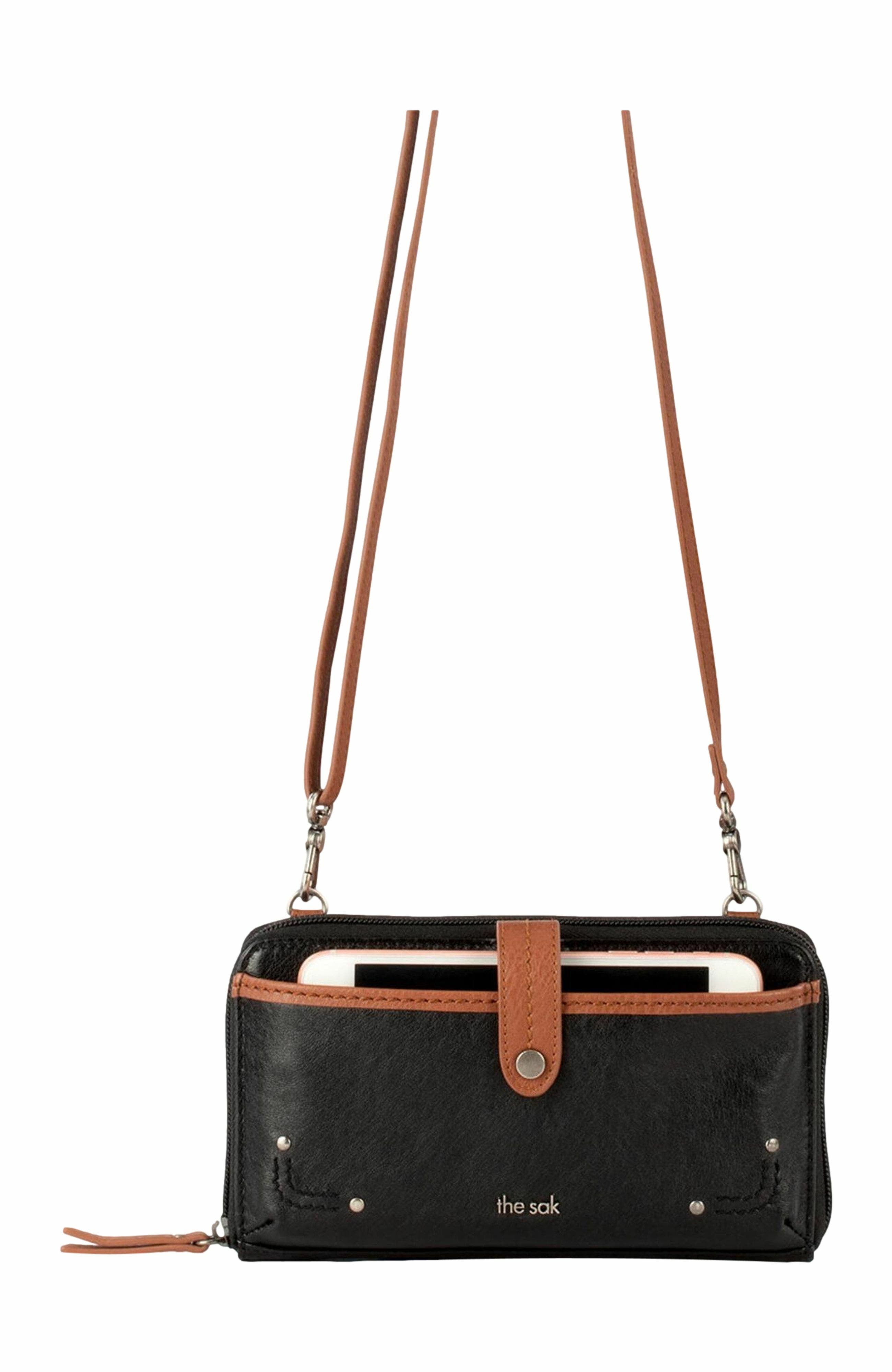 The Sak Iris Smartphone Crossbody Bag, Alternate, color, Black Onyx