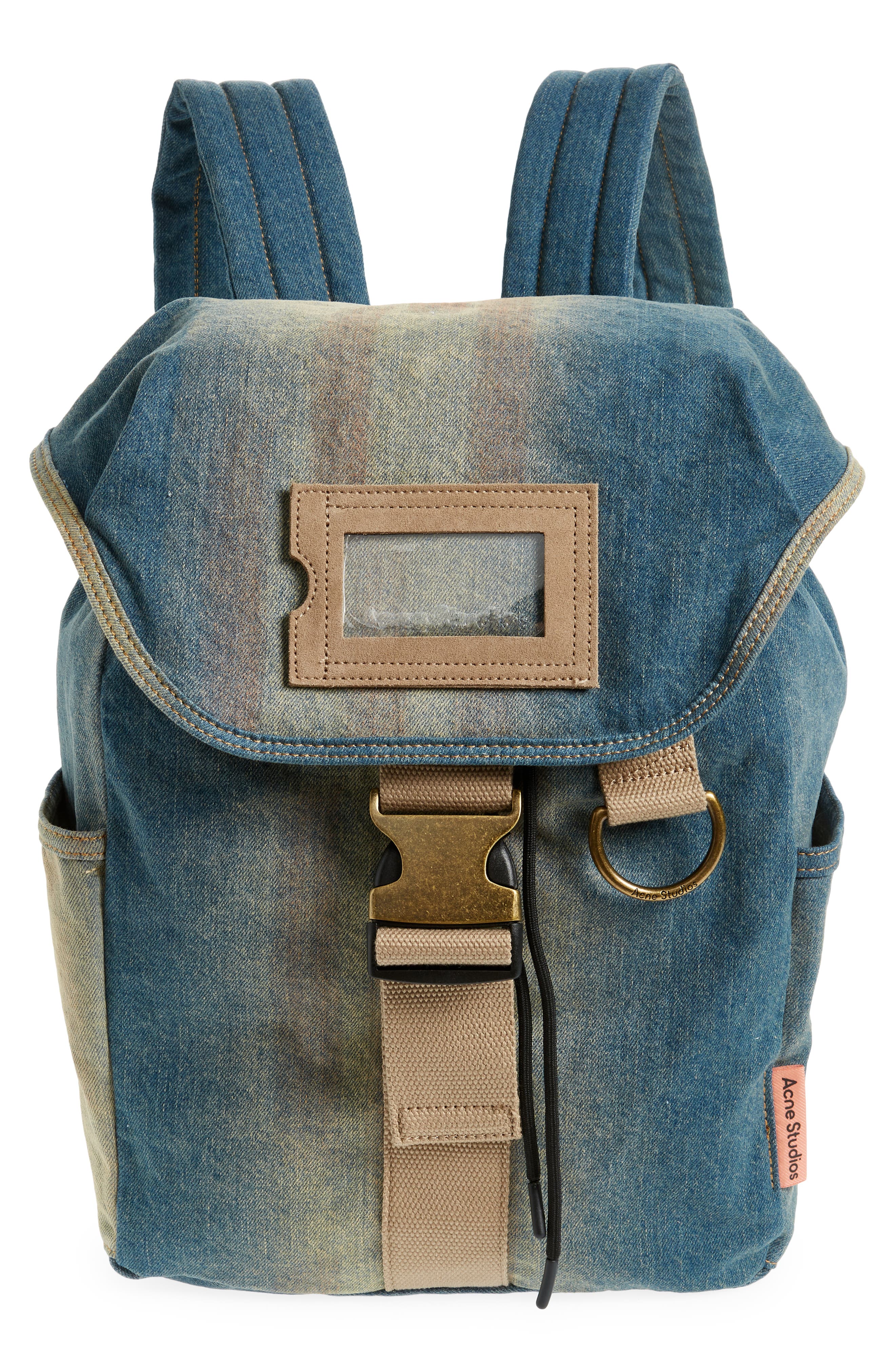 Acne Studios Post Penicillin Denim Backpack, Main, color, 