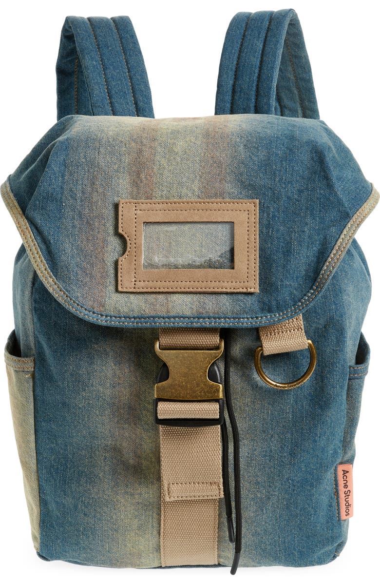 Acne Studios Post Penicillin Denim Backpack, Main, color,