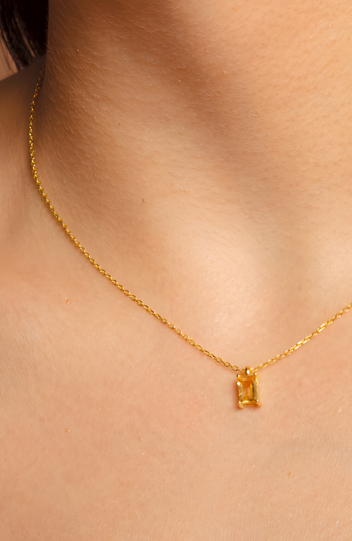 Little Sky Stone Birthstone Necklace In Yellow