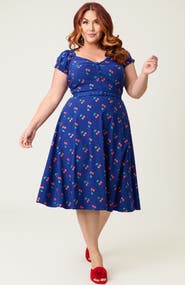Unique Vintage Plus Size Ohara Swing Dress