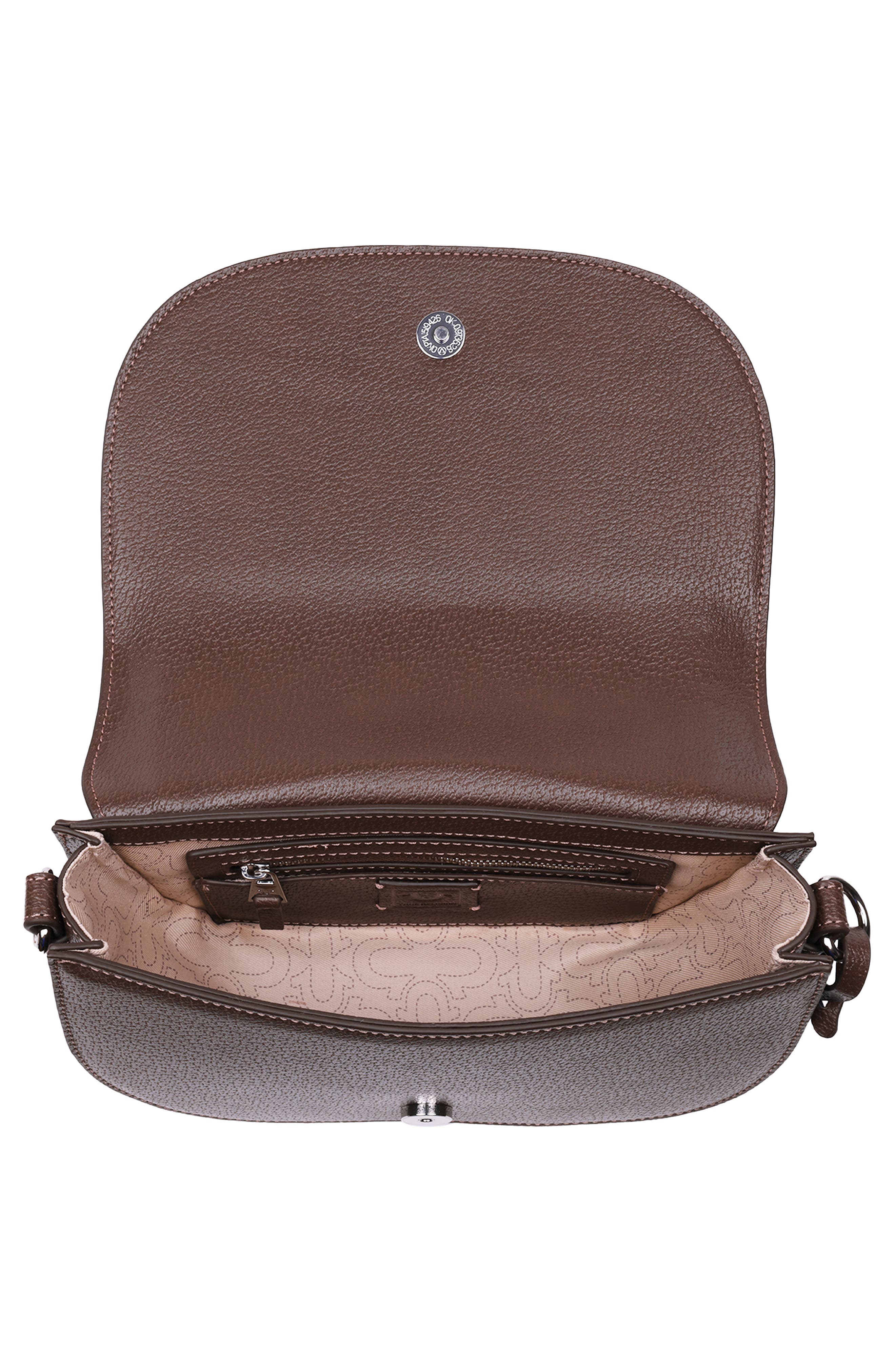 True Religion Studded Horseshoe Crossbody Bag, Alternate, color, Chocolate