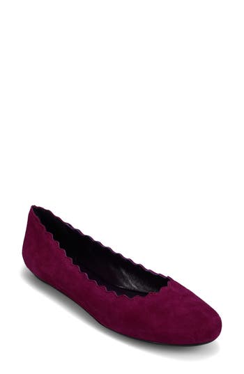 Vaneli Baird Scalloped Ballet Flat In Orchid
