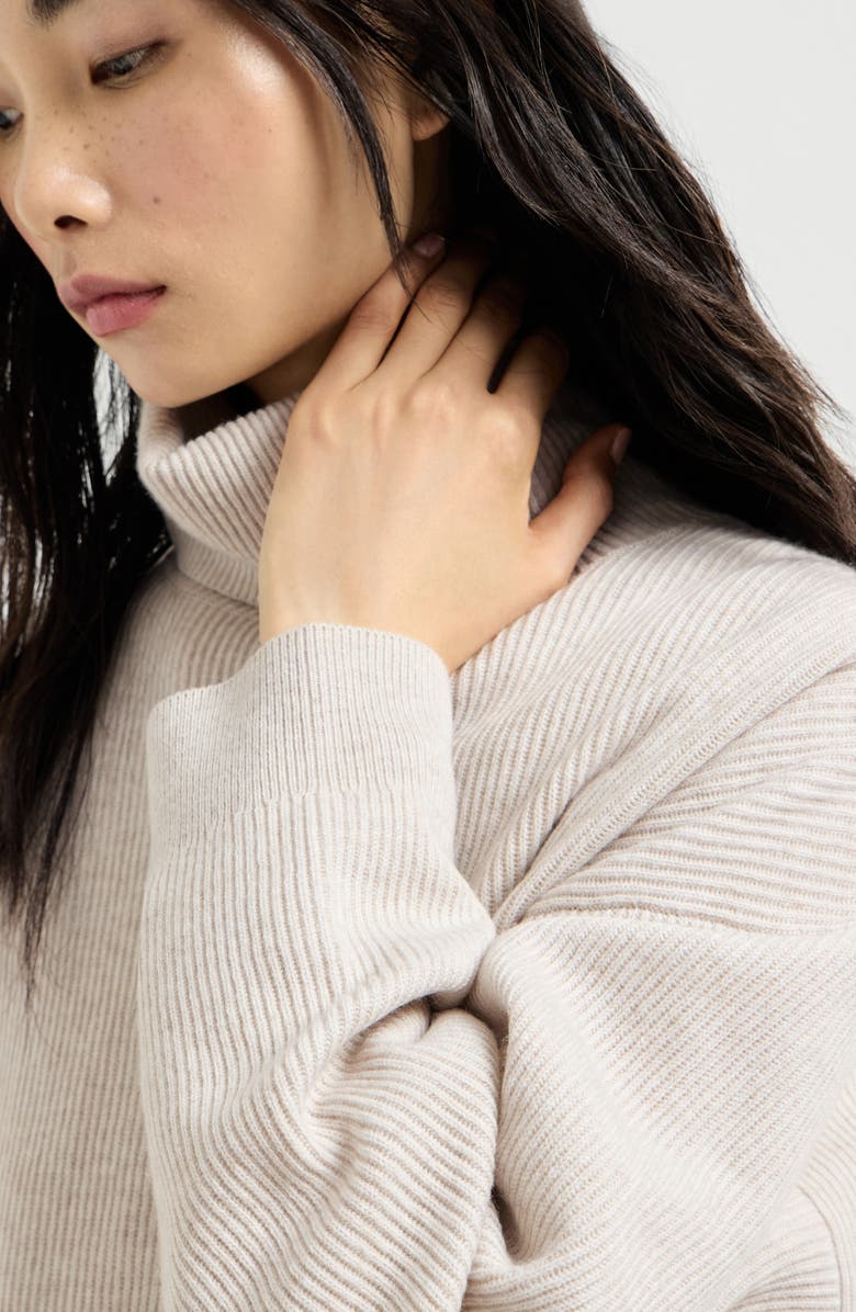 Brunello Cucinelli Wool, cashmere and silk sweater, Alternate, color, Cool Beige