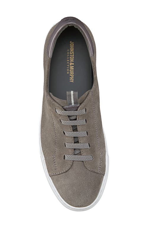 Johnston & Murphy Anson Lace To Toe Sneaker In Gray English Suede