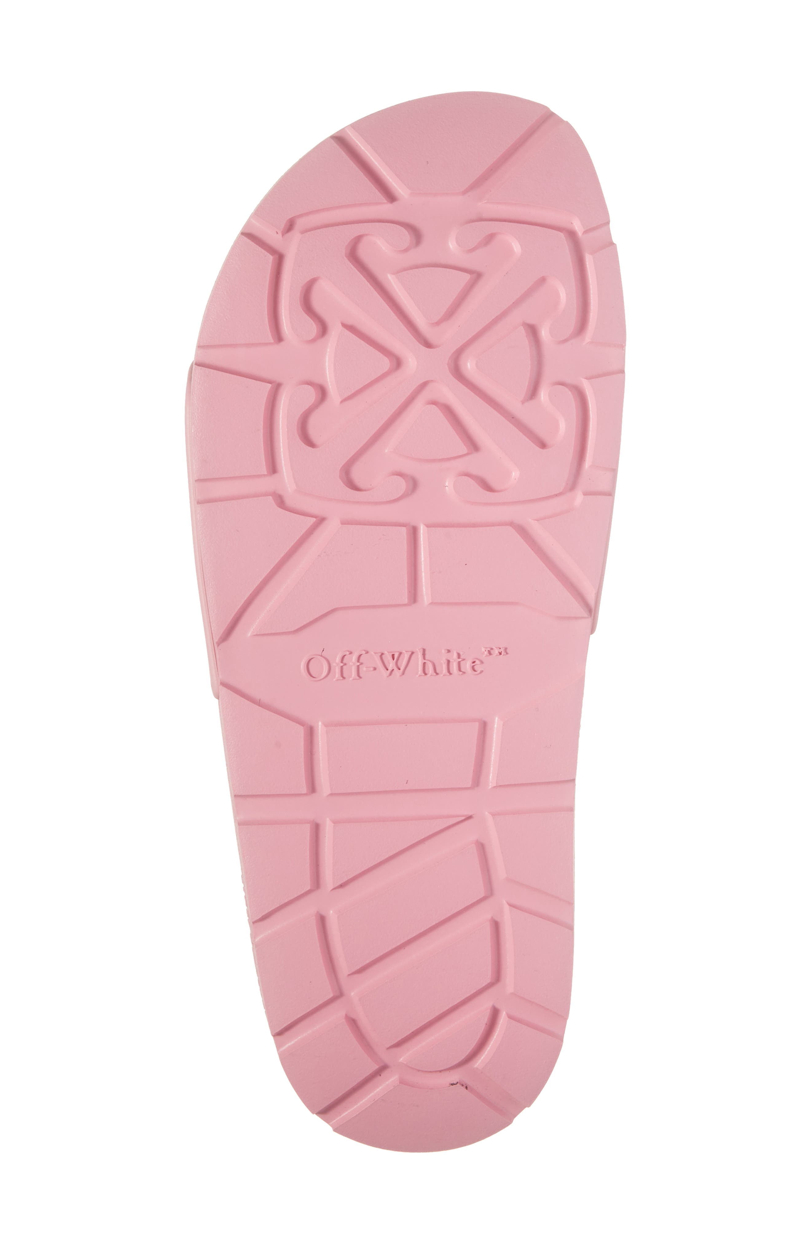 Off-White Quote Slide Sandal, Alternate, color, Rose Pink - Cloud Pink