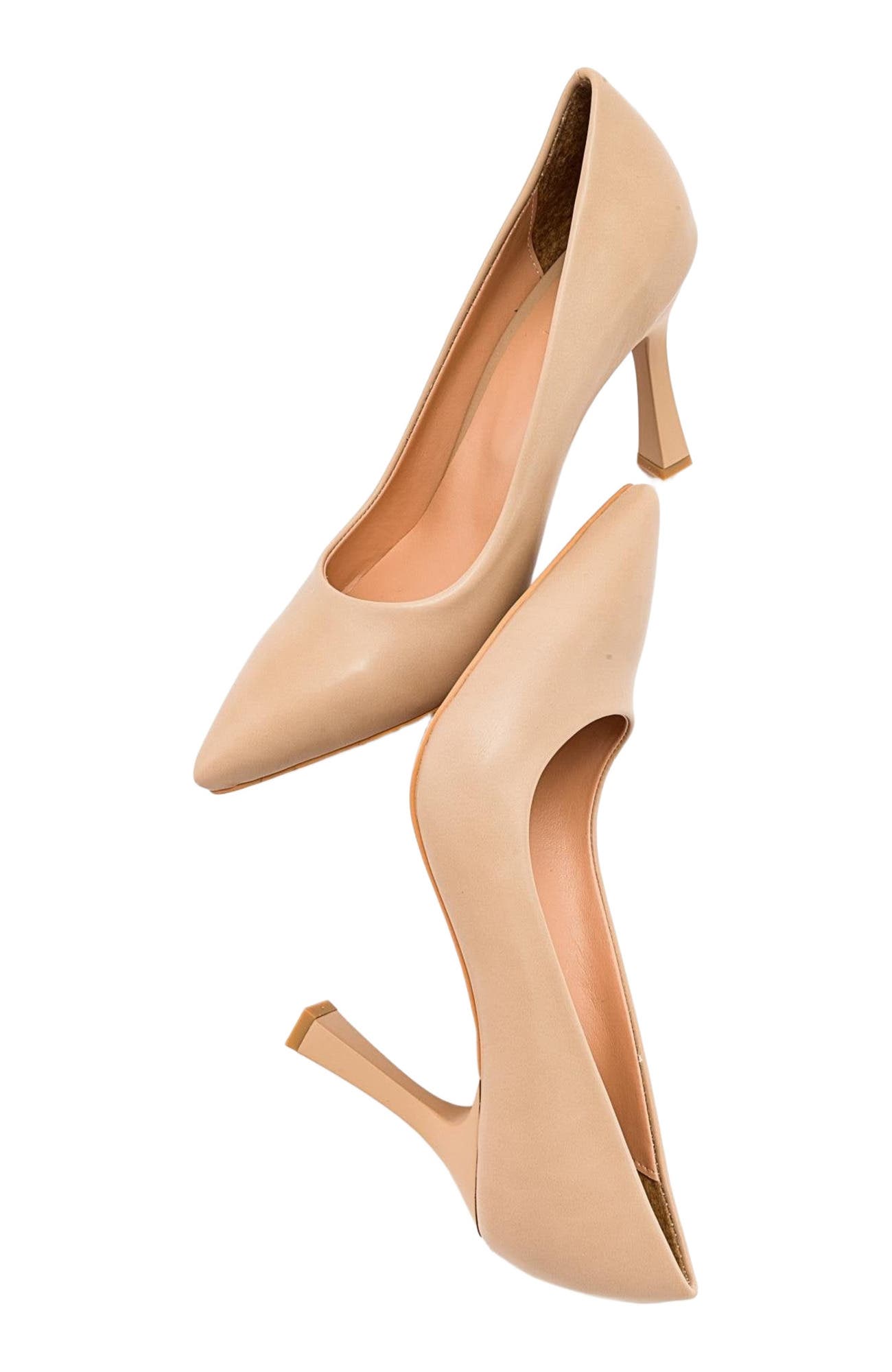 Forest Pointed Toe Pump, Alternate, color, Beige Faux Leather