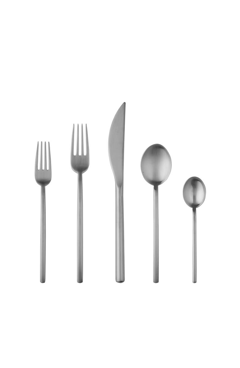 Mepra Due Flatware Set - 5 Pieces, Main, color, Ice Silver