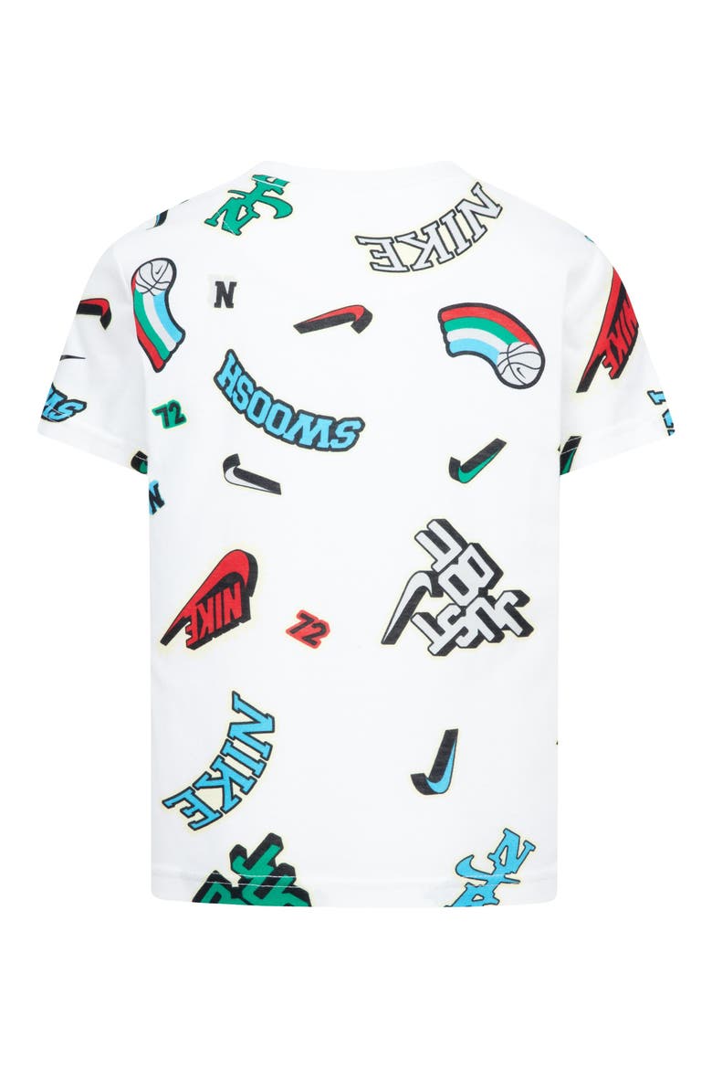 Kids' Varsity Print T-Shirt, Alternate, color, 001WHITE