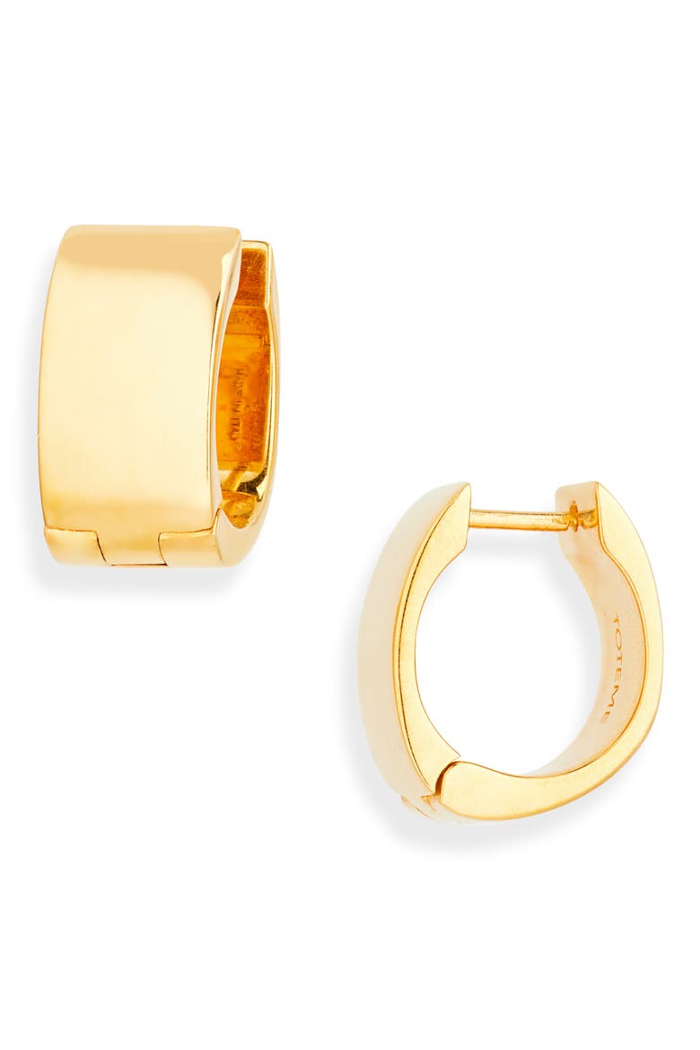 Signature Huggie Hoop Earrings, Main, color, GOLD