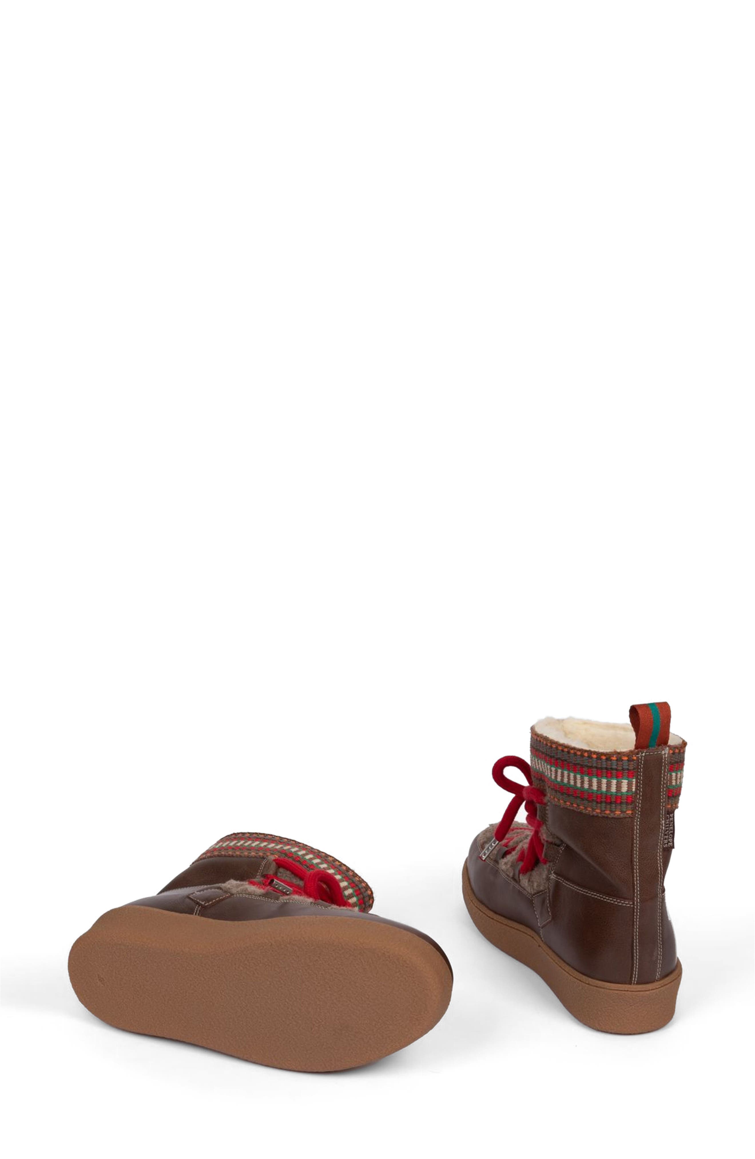 Penelope Chilvers Cosmos Genuine Shearling Lined Boot, Alternate, color, Dark Brown/ Multi