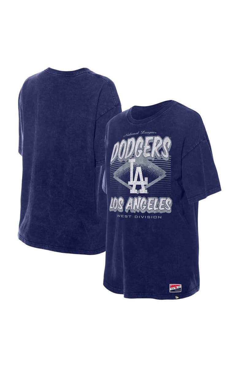 New Era Women's New Era  Royal Los Angeles Dodgers Mineral Wash Oversized T-Shirt, Main, color, 