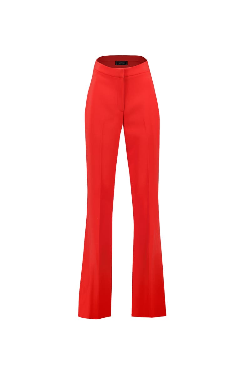 IVONNE Red Tailored Wide-Leg Pants, Alternate, color, Red