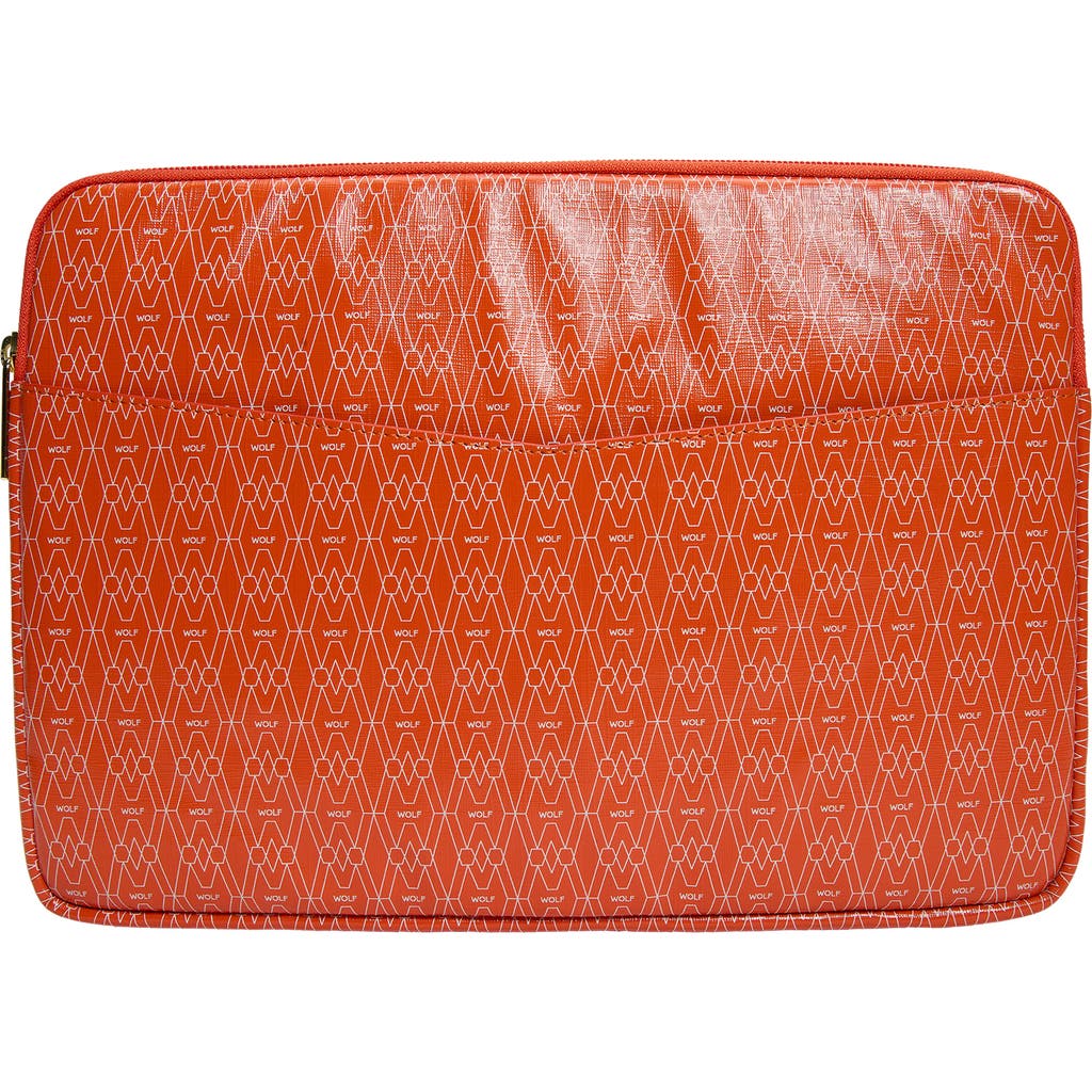 WOLF Signature Laptop Zip Case in Signature Orange at Nordstrom