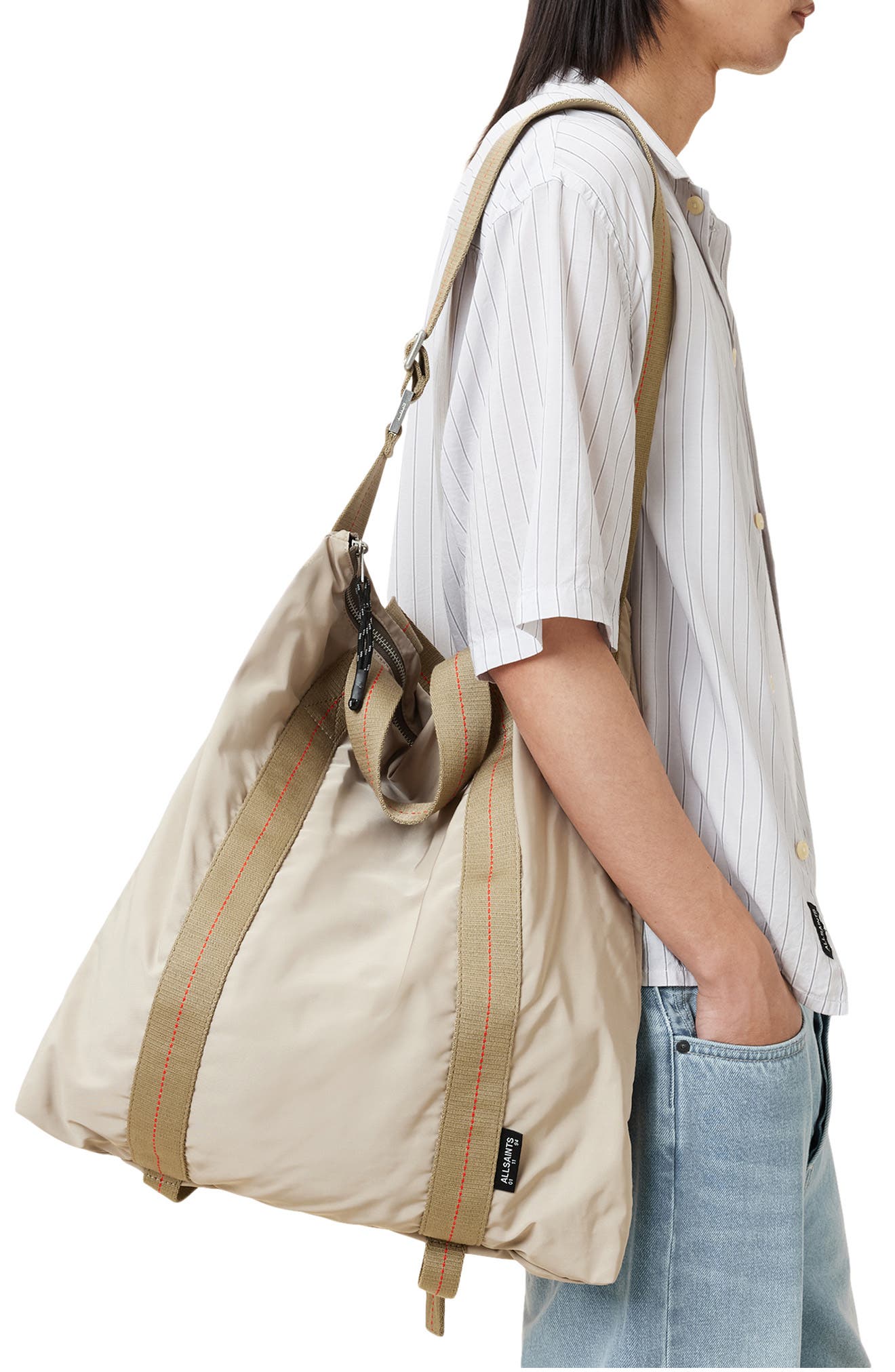 AllSaints Kei Rope Nylon Backpack, Alternate, color, 