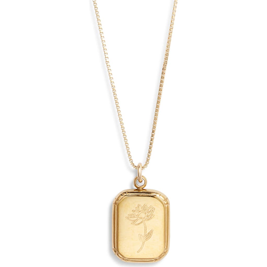 Set & Stones Audrey Birth Flower Pendant Necklace In Gold