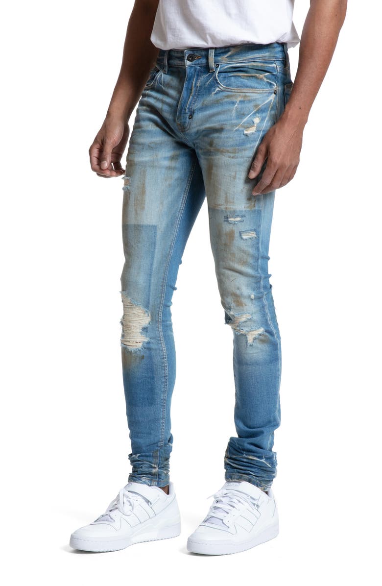 PRPS Fenella Distressed Skinny Fit Jeans, Alternate, color, 