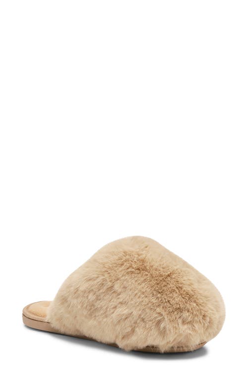 Free People Snowball Faux Fur Slipper In Brown