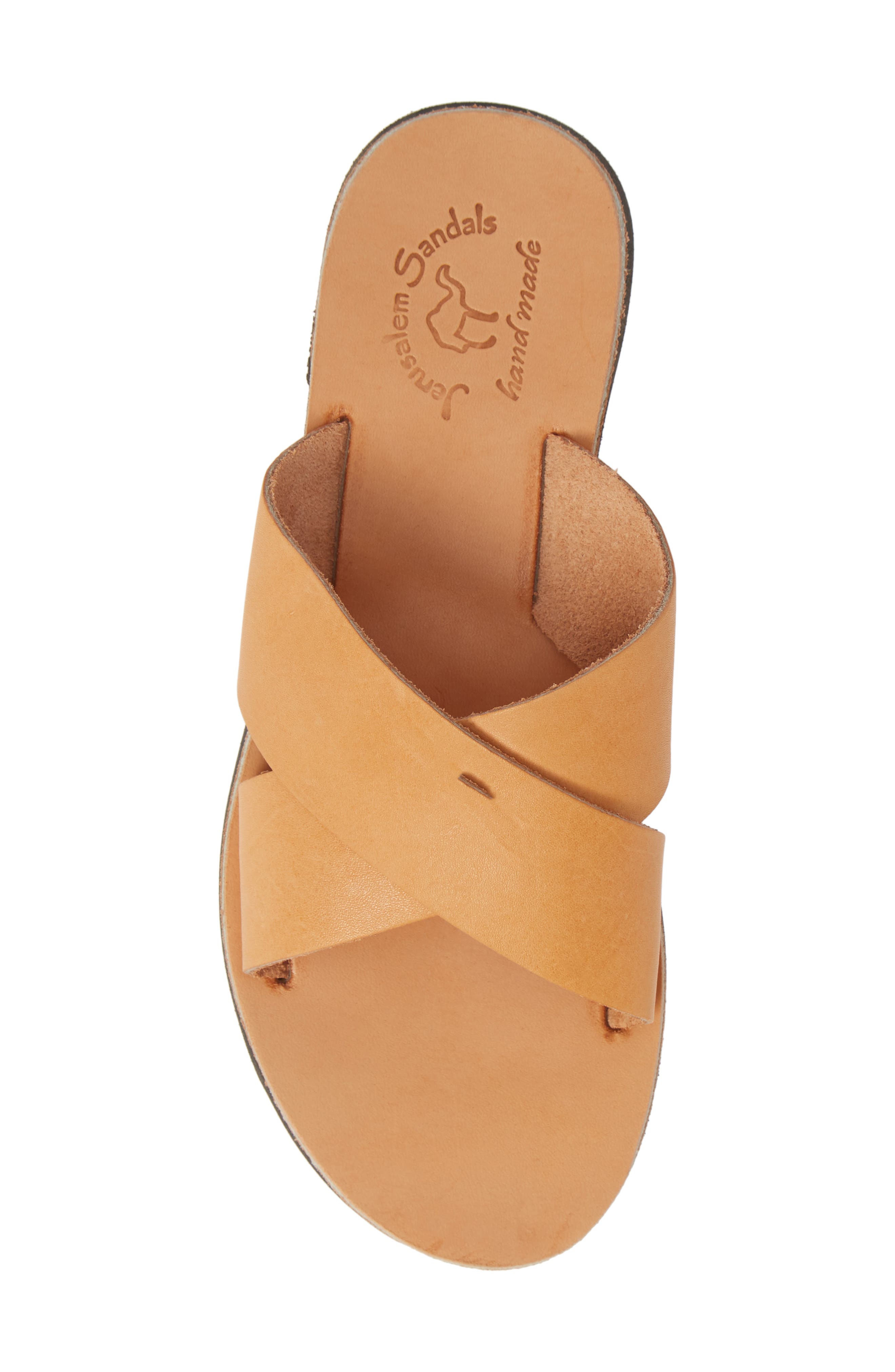 Isla Slide Sandal, Alternate, color, TAN LEATHER