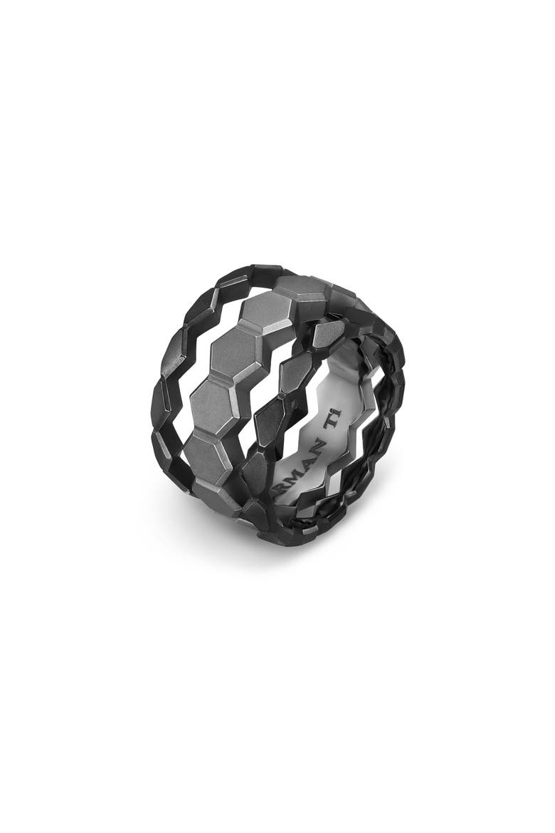 Men's Hex Stack Ring, Alternate, color, SILVER