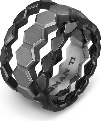 Men's Hex Stack Ring