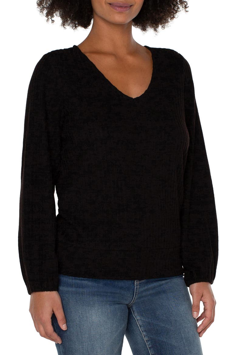 Twist Back Cutout Knit Top, Main, color, BLACK