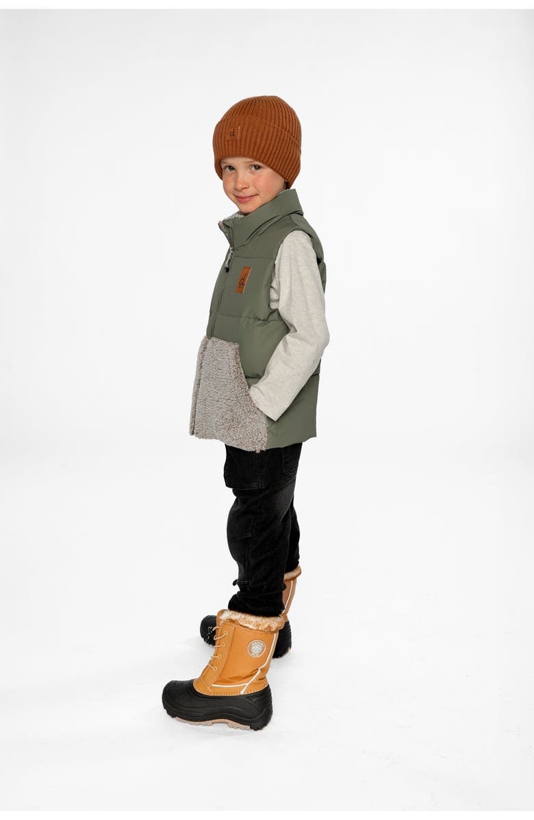 Deux par Deux Sleeveless Quilted Fleece Pocket Mid-Season Vest, Alternate, color,