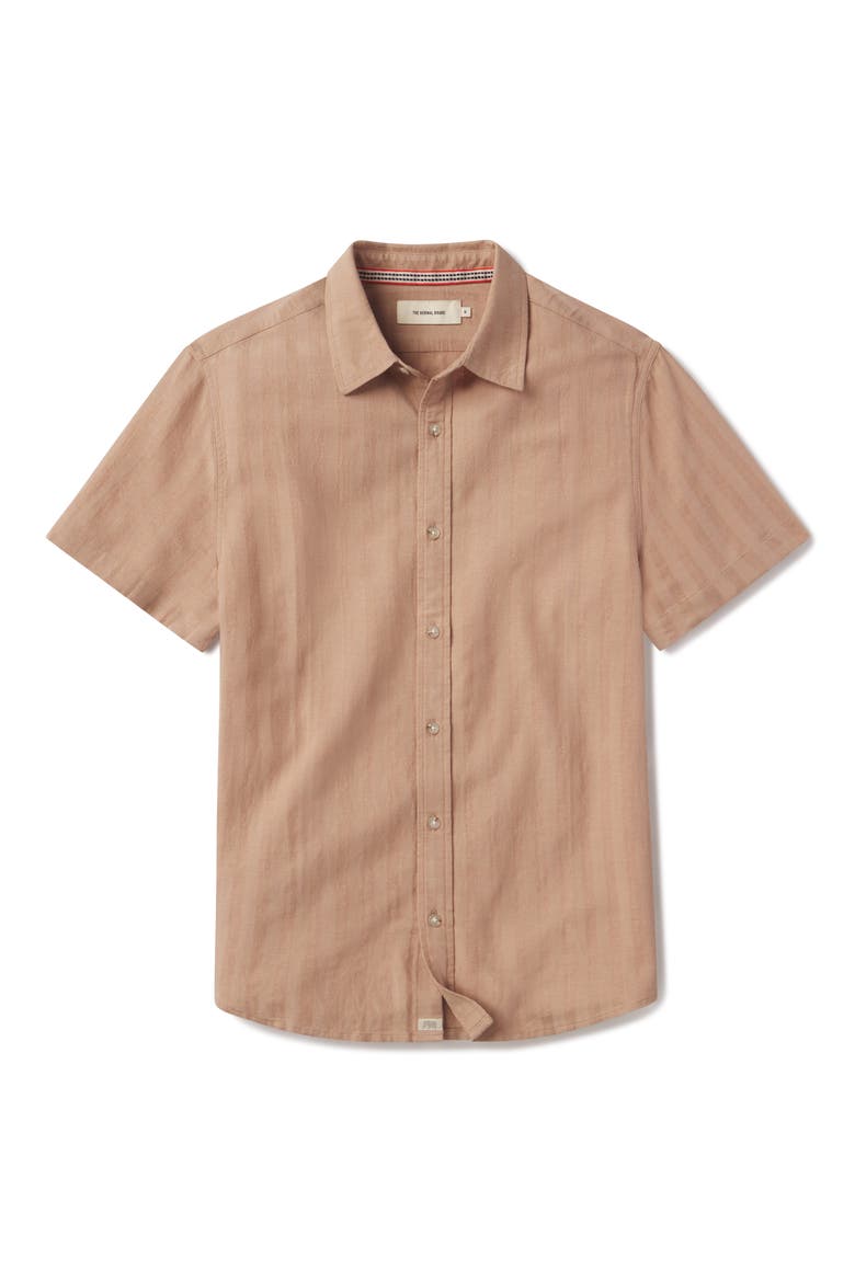 Freshwater Everyday Short Sleeve Button-Up Shirt, Alternate, color, FLAX