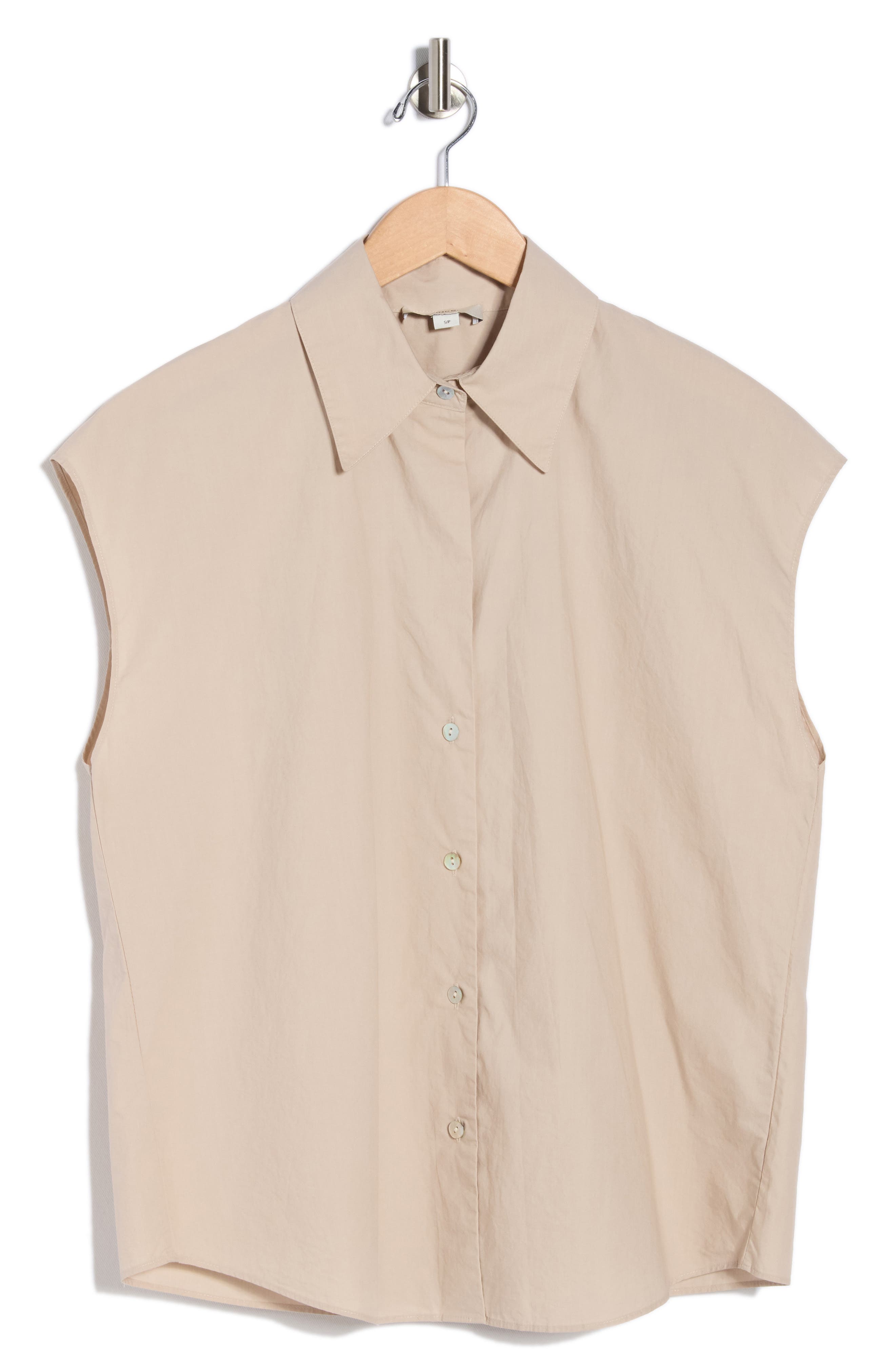 Vince Cap Sleeve Button Down Shirt