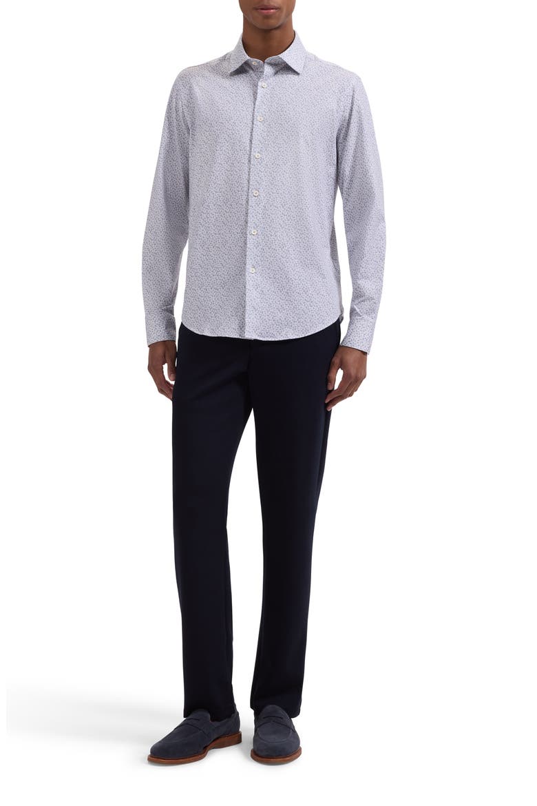 James OoohCotton® Leaf Print Button-Up Shirt, Alternate, color, SAND