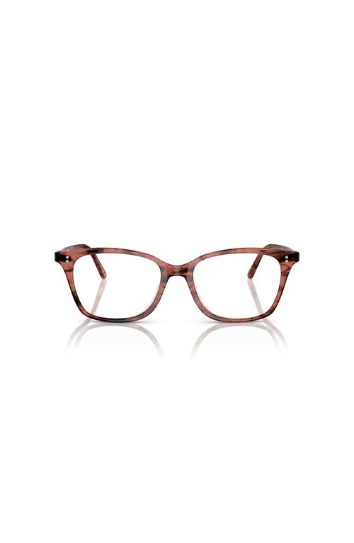Oliver Peoples 52mm Rectangle Optical Glasses In Red