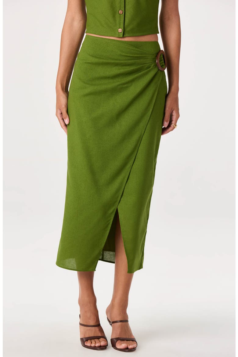 Onyx Midi Skirt, Main, color, GREEN