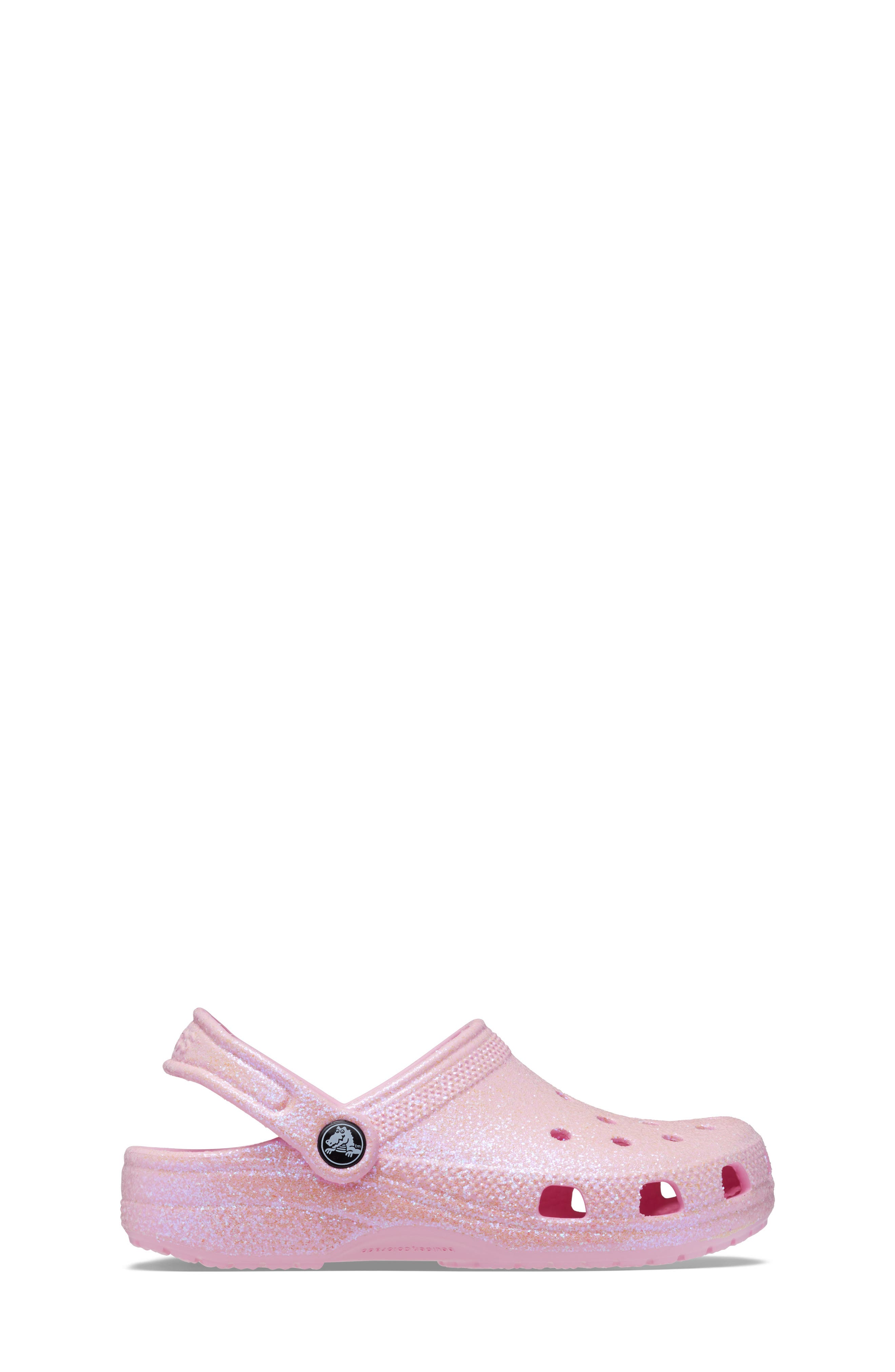 CROCS Kids' Classic Glitter Clog, Alternate, color, Flamingo