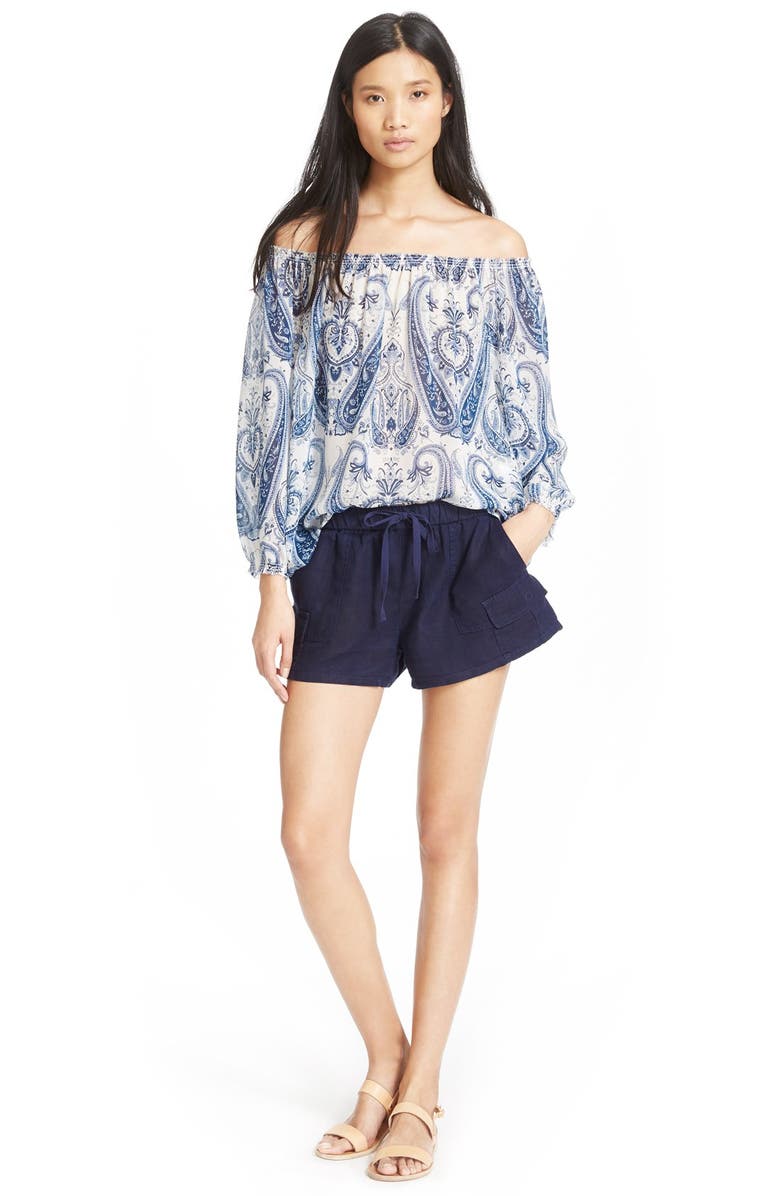 Joie Ilya Linen Cargo Shorts, Alternate, color,