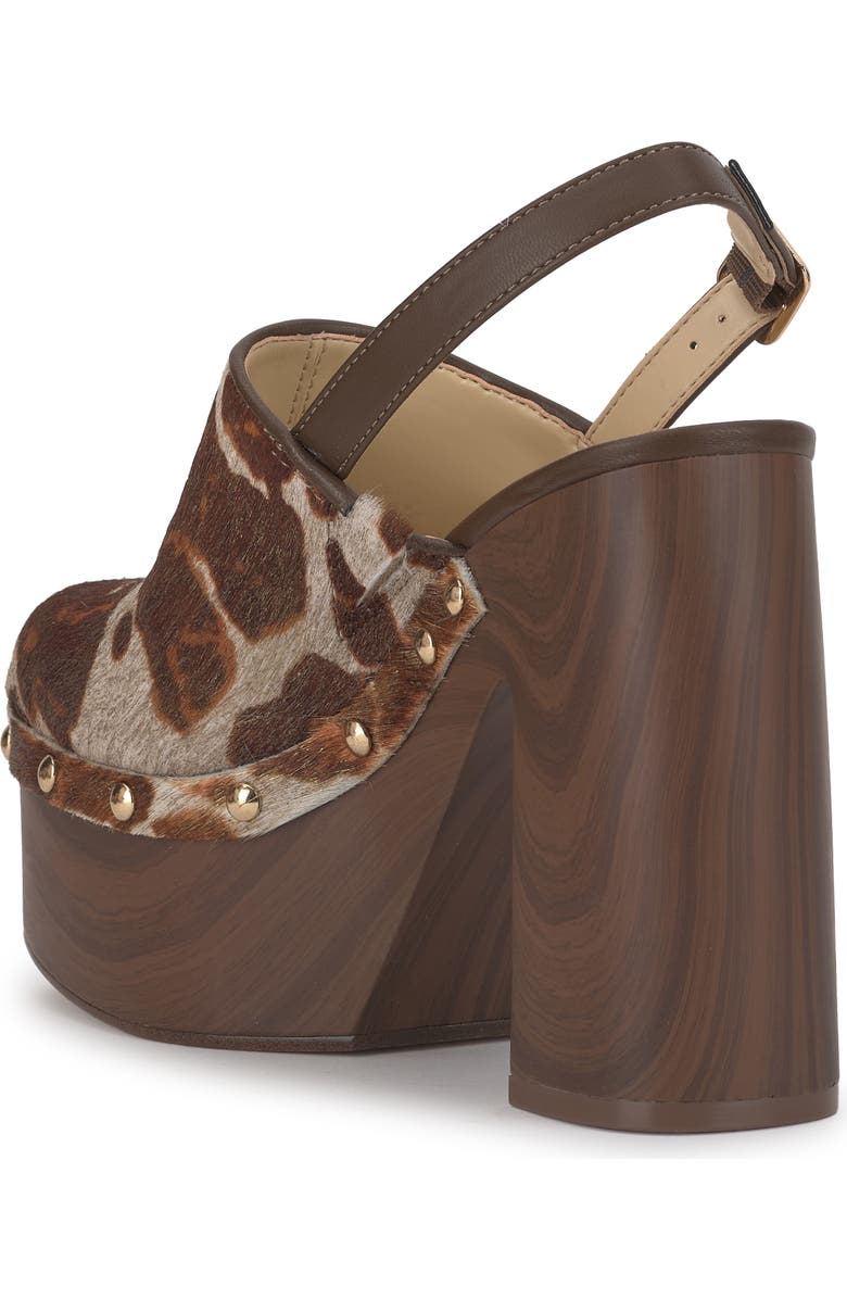 Jessica Simpson Cazea Genuine Calf Hair Slingback Platform Sandal, Alternate, color, Beige/ Gold