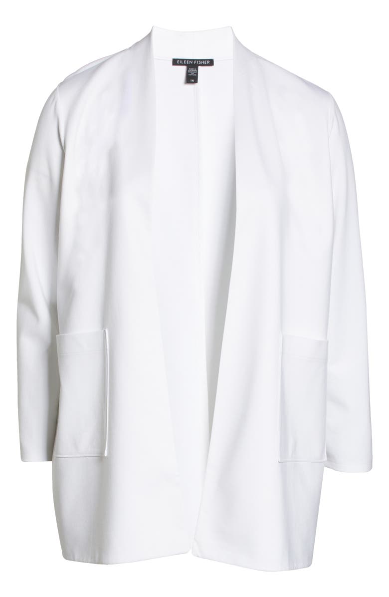 Eileen Fisher High Collar Long Jacket, Alternate, color,