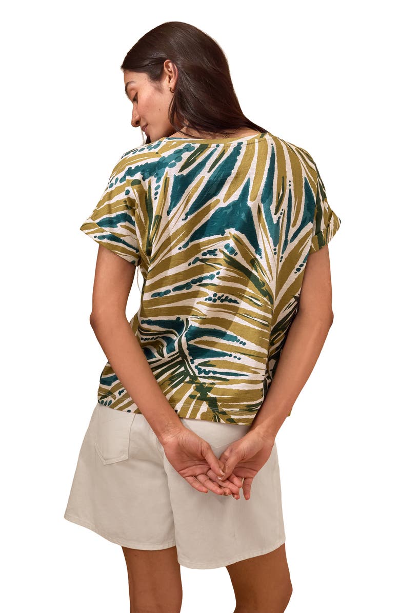 Celtic & Co. Cotton Crew Neck T-Shirt, Alternate, color, Palm Print