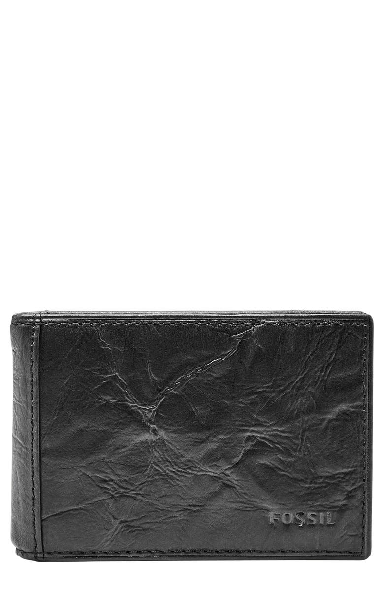Fossil Neel Leather Money Clip Wallet, Main, color,